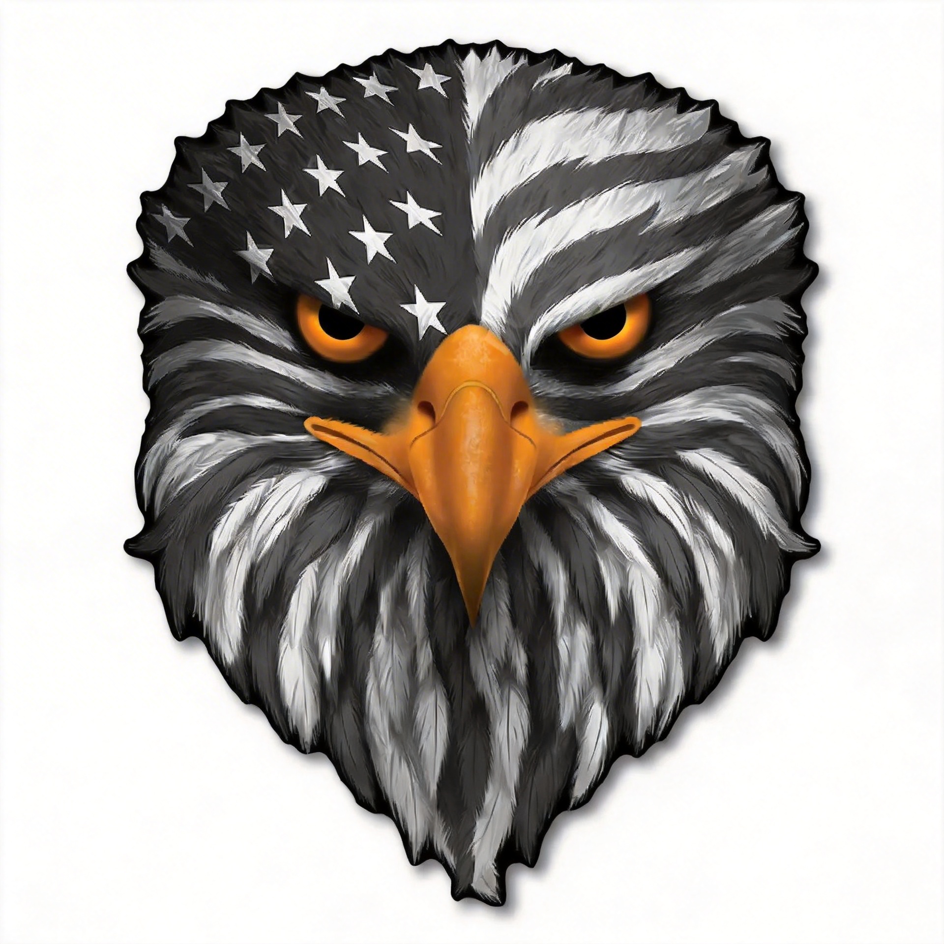 🔥Last Day 50% OFF - 🦅Reflective Eagle Eyes USA Flag Decal – Waterproof Patriotic Vinyl Sticker for Trucks, Cars & Gear