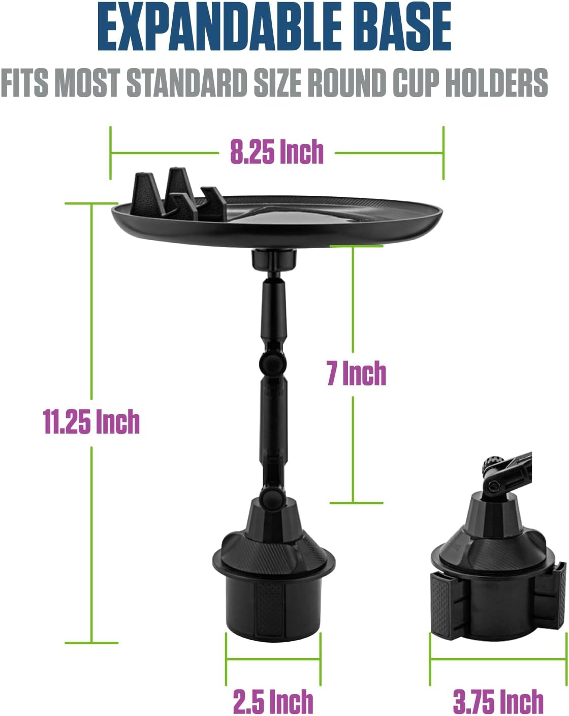 🔥Christmas Sale 49% OFF – Car cup holder tray 360° Rotation