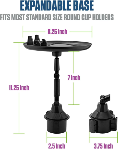 🔥Christmas Sale 49% OFF – Car cup holder tray 360° Rotation