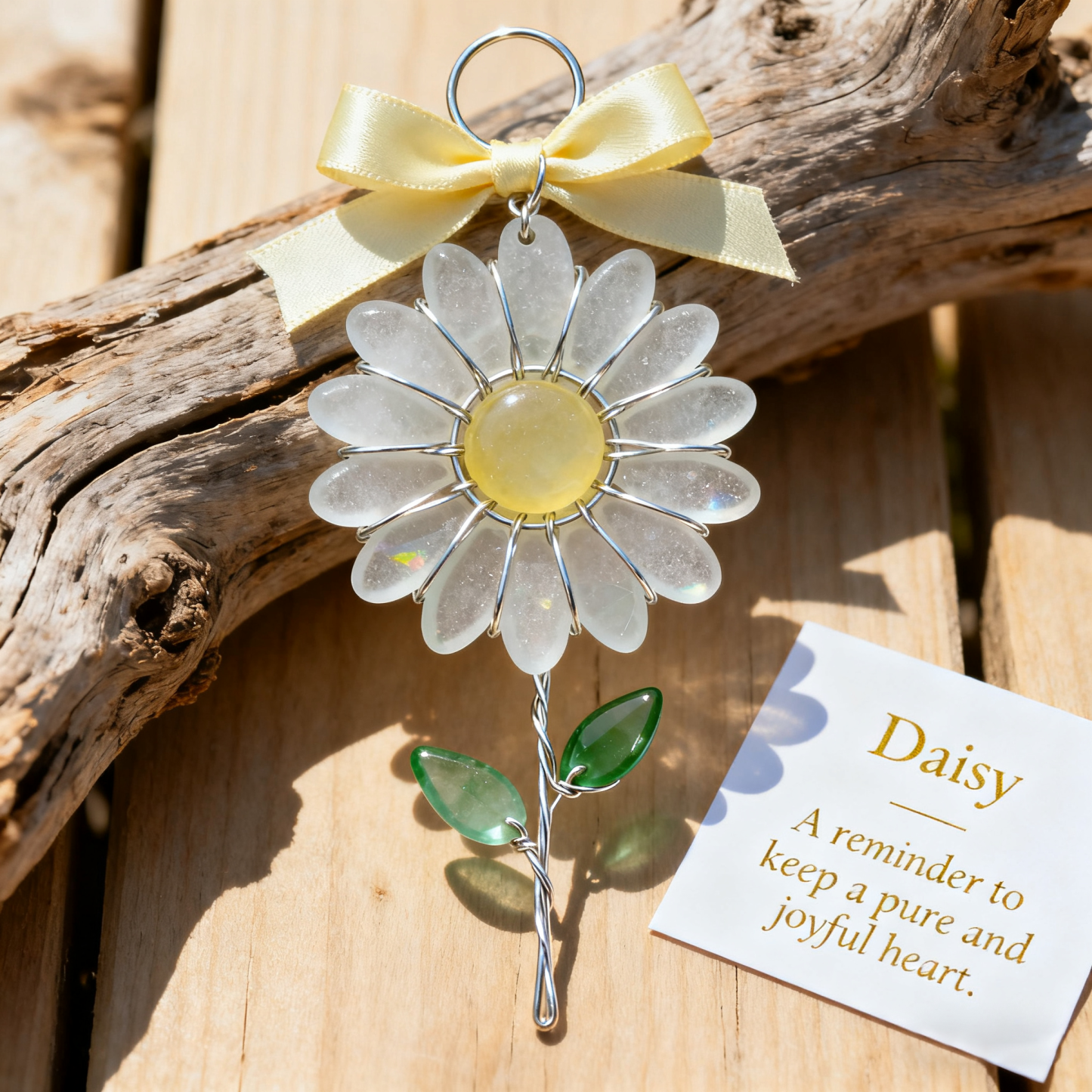🌻Sunflower Sea Glass Ornament