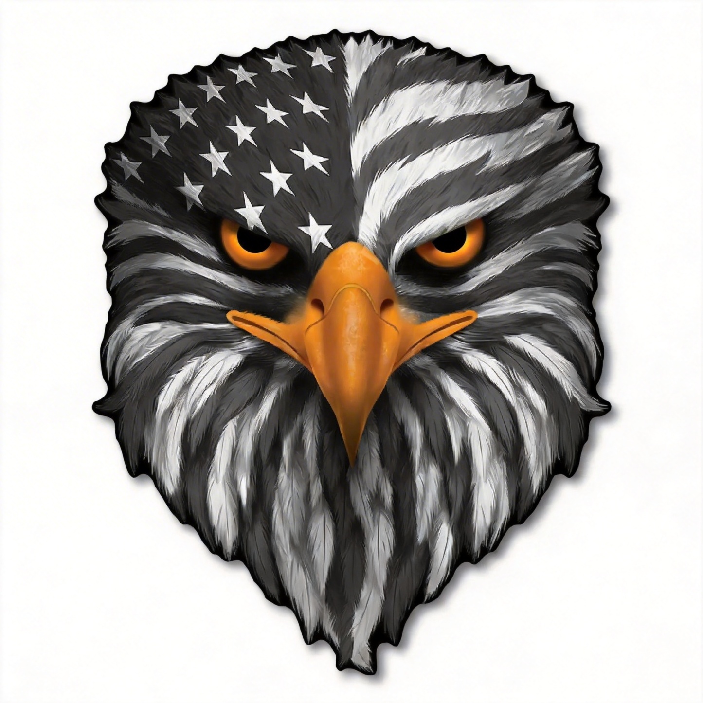 🔥Last Day 50% OFF - 🦅Reflective Eagle Eyes USA Flag Decal – Waterproof Patriotic Vinyl Sticker for Trucks, Cars & Gear