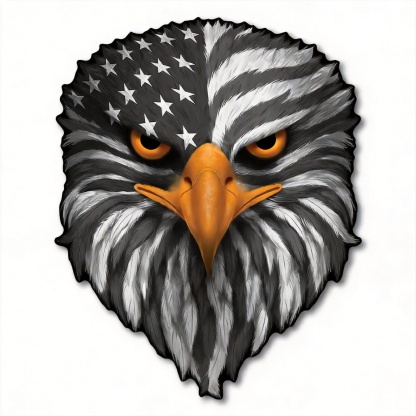 🔥Last Day 50% OFF - 🦅Reflective Eagle Eyes USA Flag Decal – Waterproof Patriotic Vinyl Sticker for Trucks, Cars & Gear