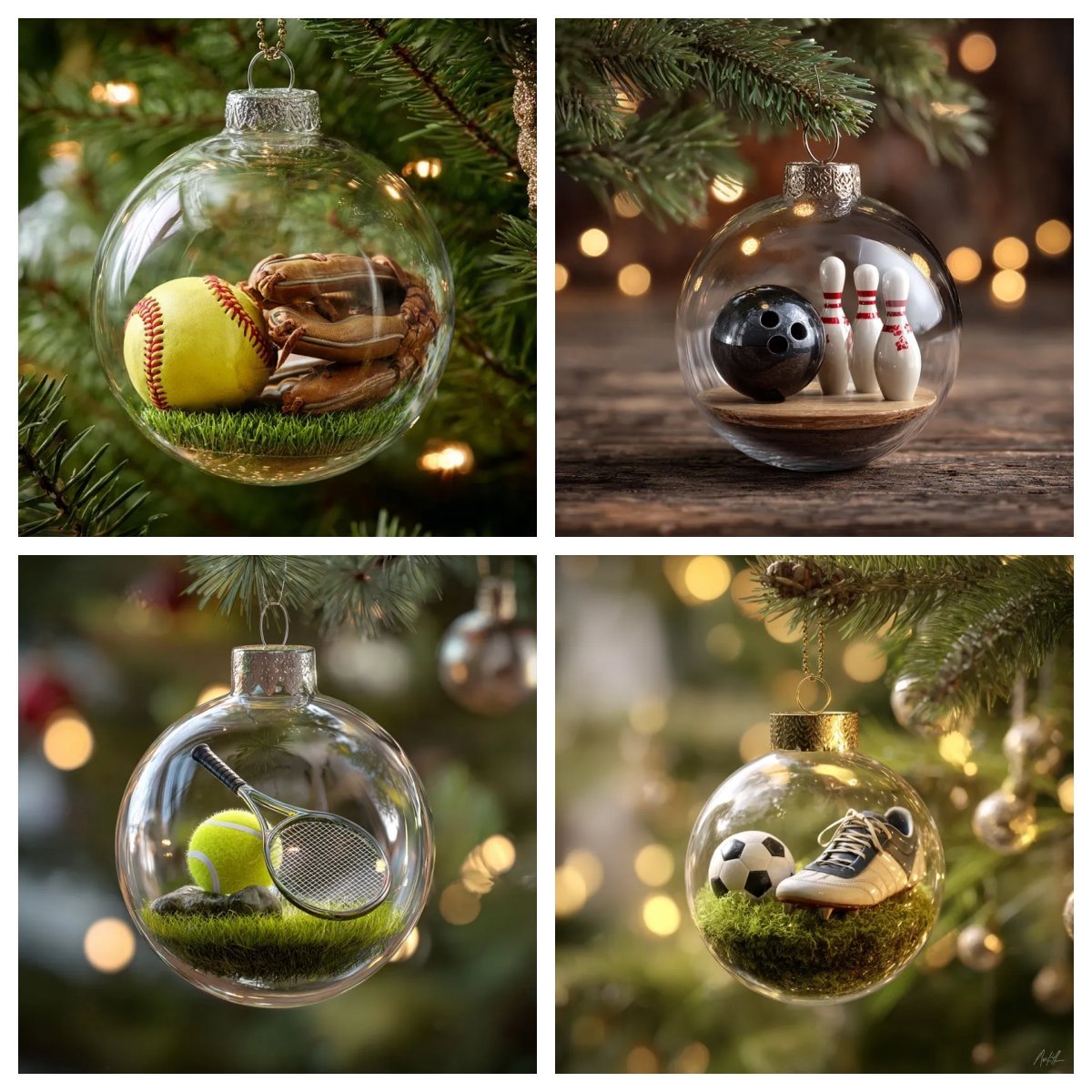 🎄 Sports Holiday Ornament Collection – Bring Your Game to the Tree!