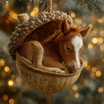 🎁❤️Forest Animal Acorn Ornaments – Cozy Forest Christmas Ornaments