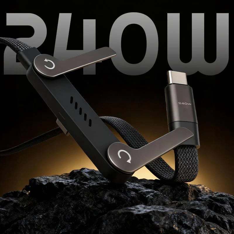 LAST DAY 49% OFF⚡️240w super fast charging📱Invisible Holder Charger Cable with Stand