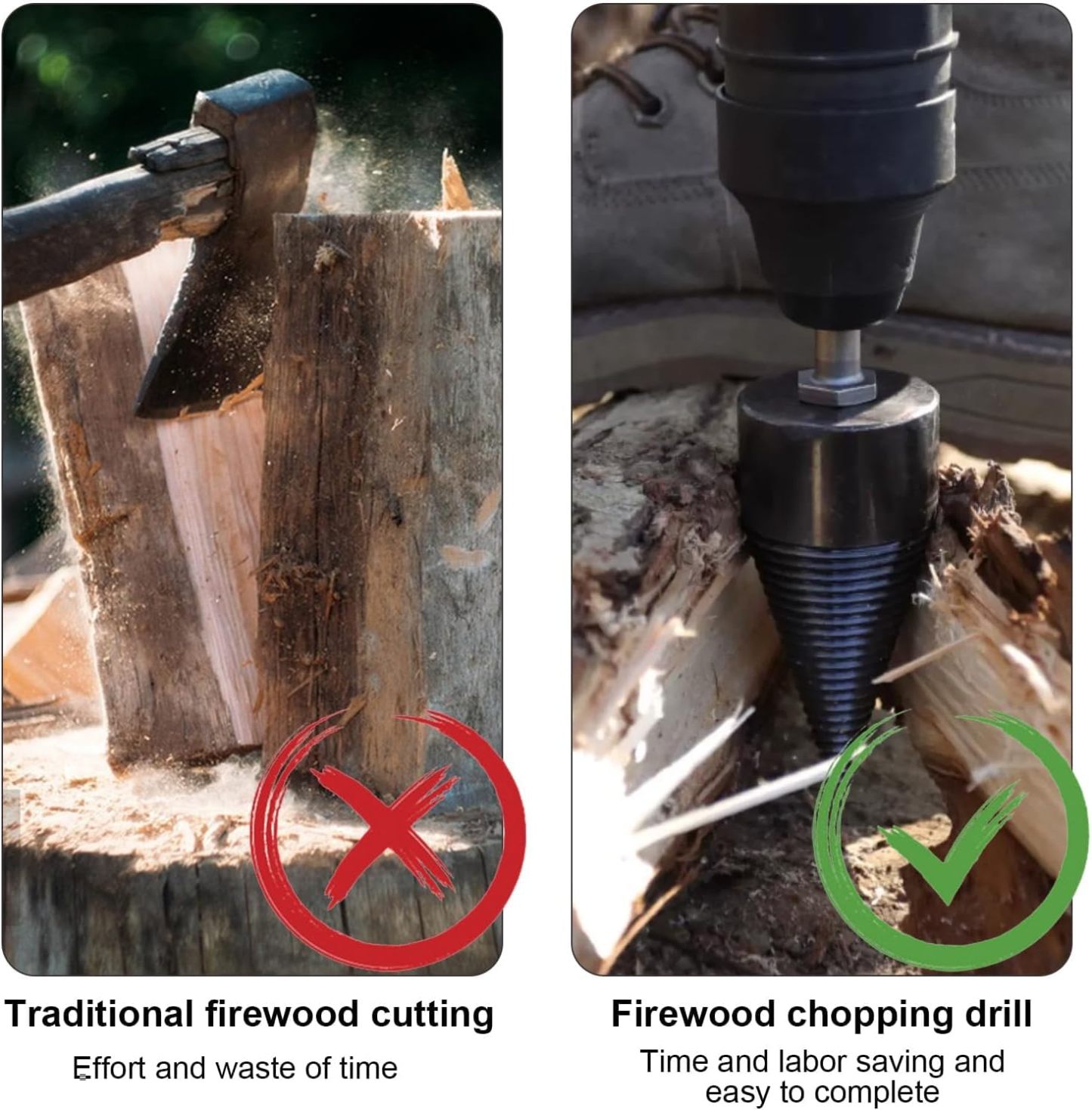 🏆Flash Sale⚡ 50K+ SOLD! Almost Gone-💥Wood Splitter Drill Bit with 3 Drilling Handles