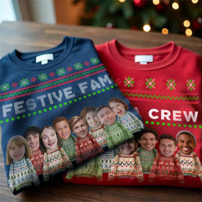 Personalized Ugly Christmas Sweater "Family"