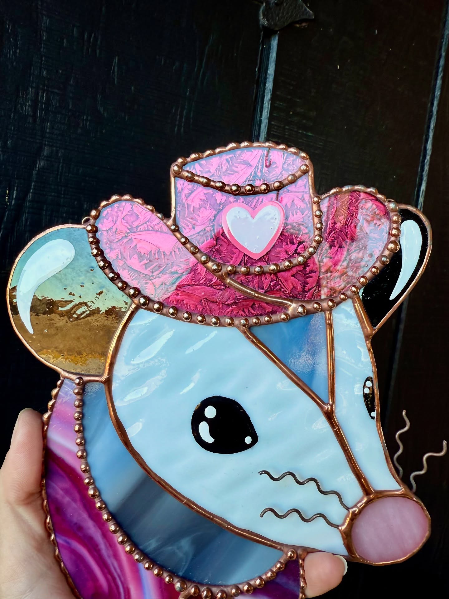 🔥Fast Sale Promotion 49% OFF🎁Handmake Brown Fairy Rat Stained Glass