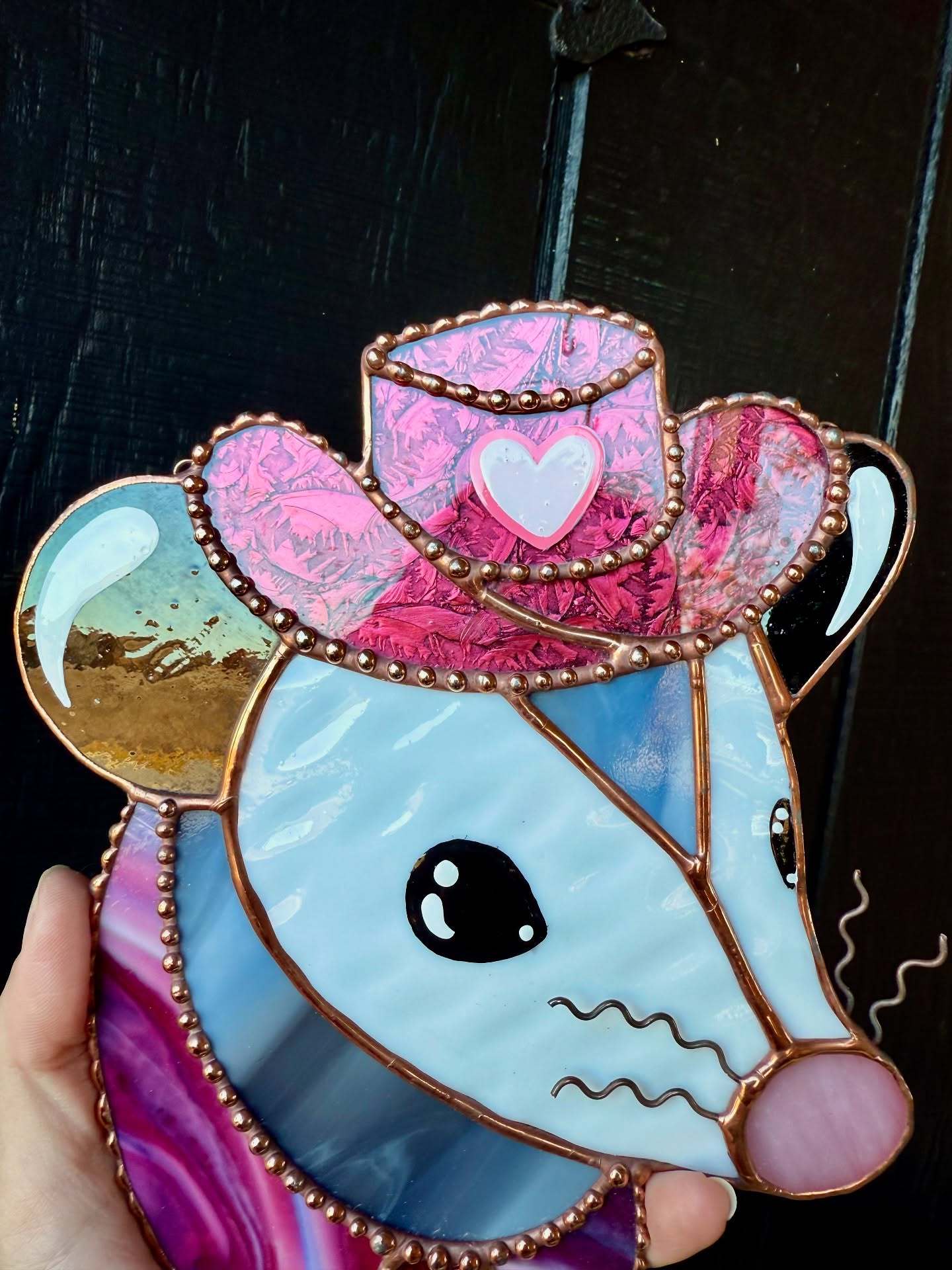 🔥Fast Sale Promotion 49% OFF🎁Handmake Brown Fairy Rat Stained Glass