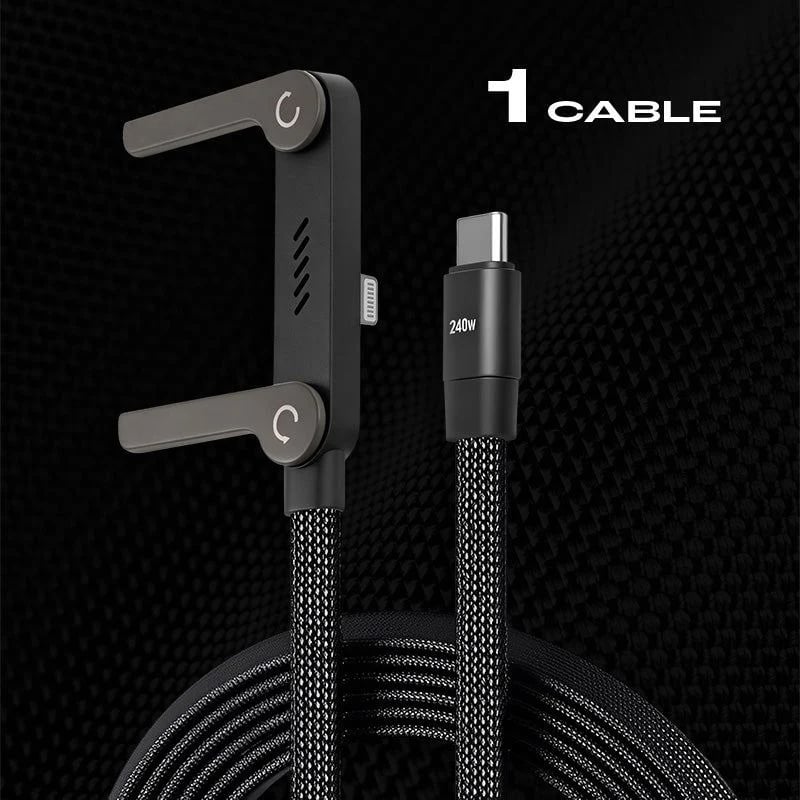 LAST DAY 49% OFF⚡️240w super fast charging📱Invisible Holder Charger Cable with Stand