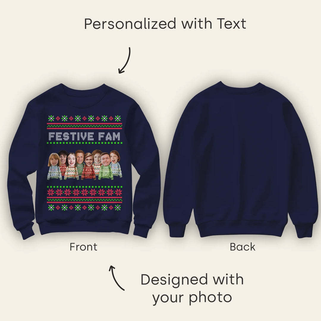 Personalized Ugly Christmas Sweater "Family"