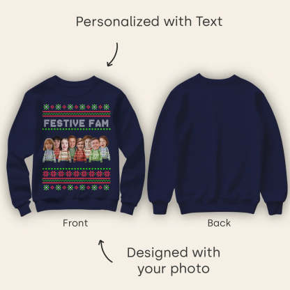 Personalized Ugly Christmas Sweater "Family"