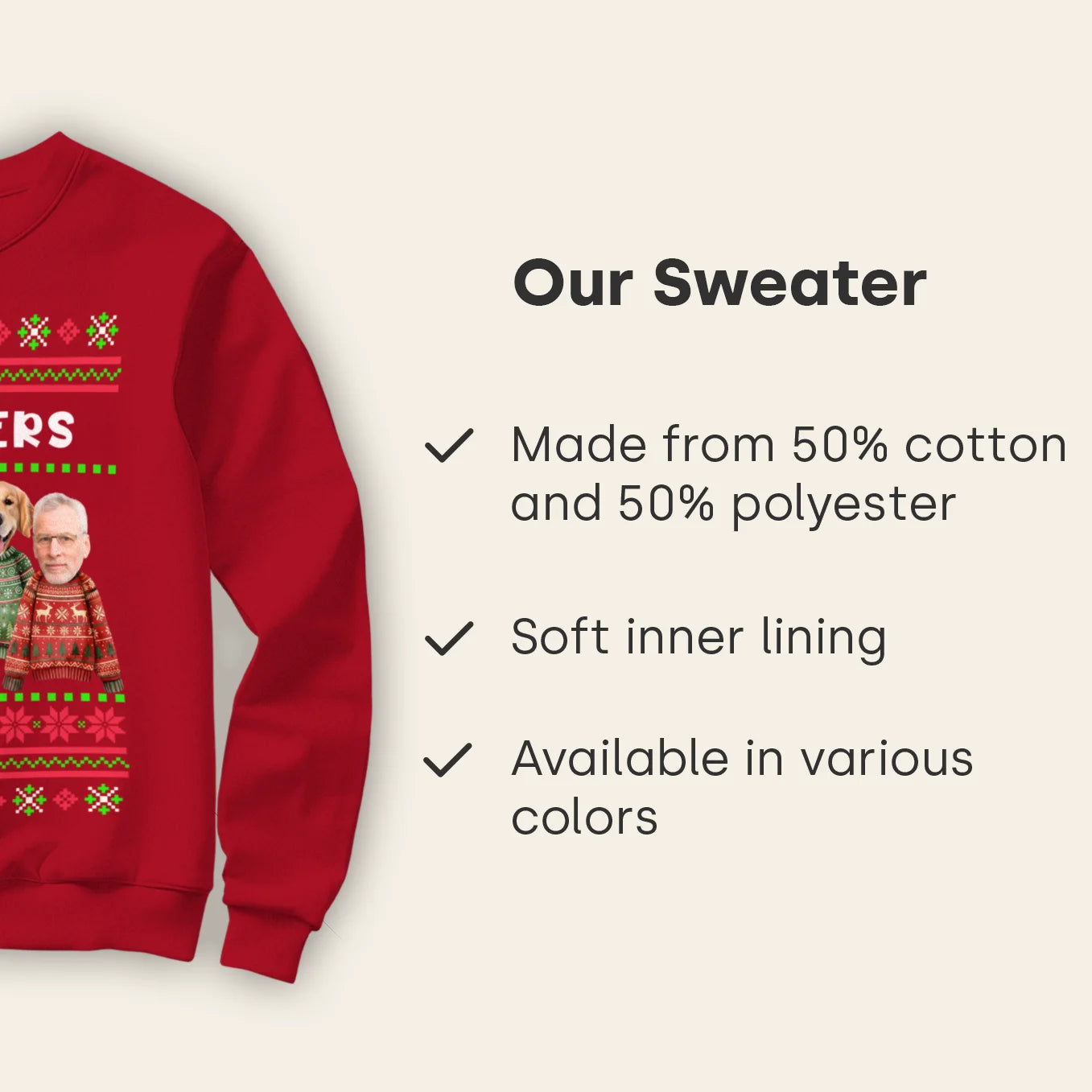 Personalized Ugly Christmas Sweater "Family"