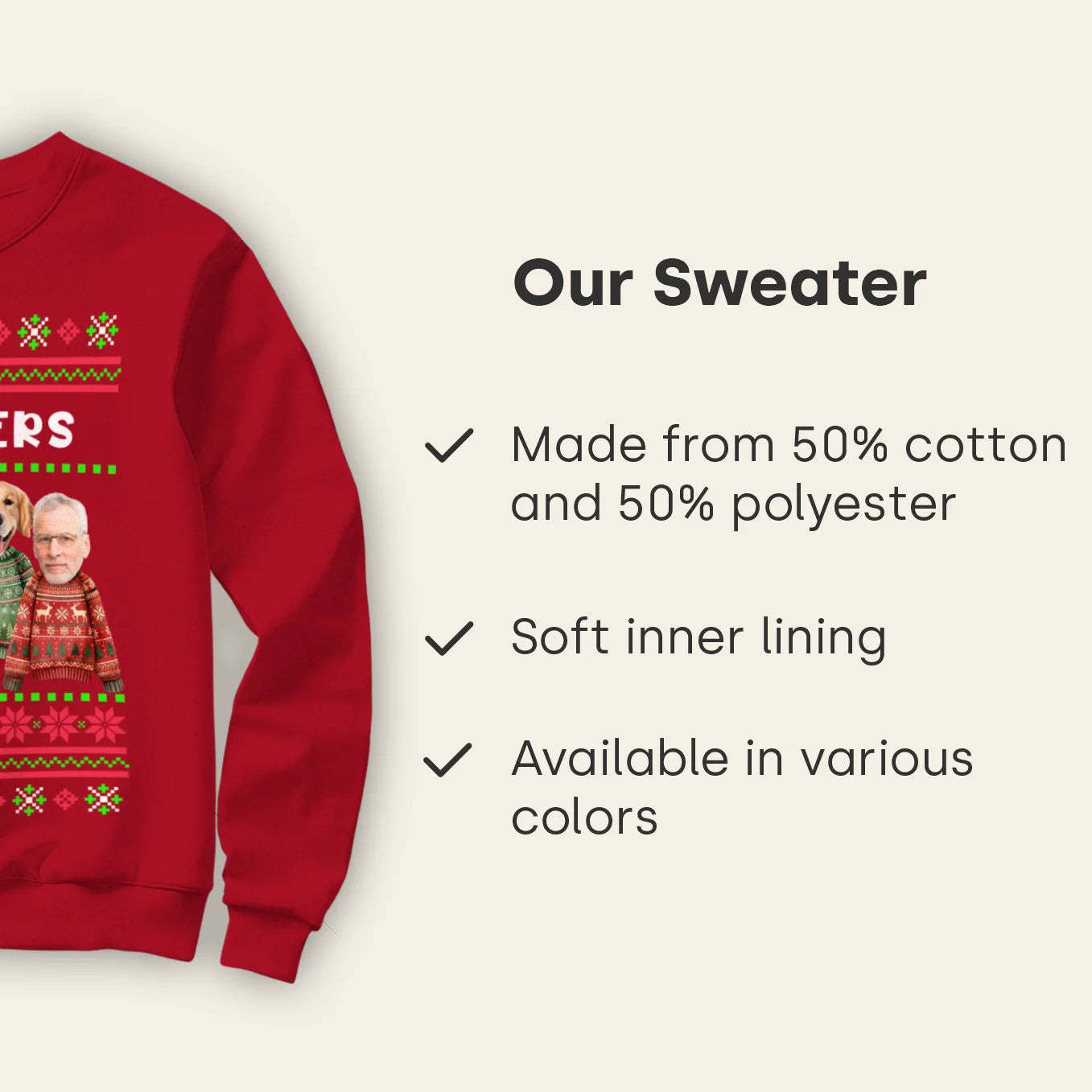 Personalized Ugly Christmas Sweater "Family"