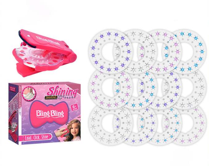 ✨2025 DIY Hair Jewels Stamper Set 1 Set Shimmering Diamonds Hair Styling Tool