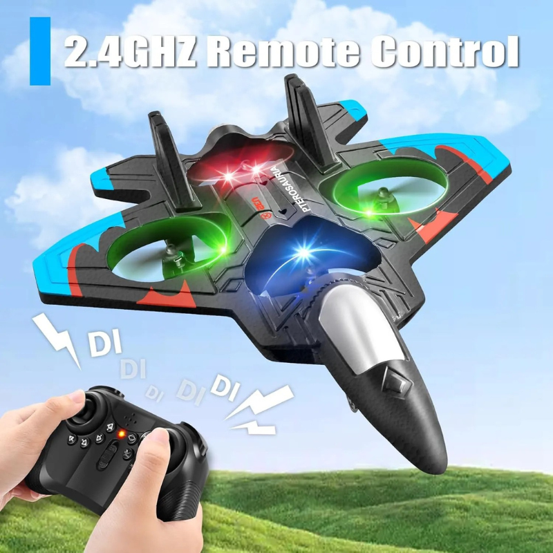 49% OFF 🎉🎉RC Stunt Fighter Jet Toy for Kids with 360° Flips & LED Lights