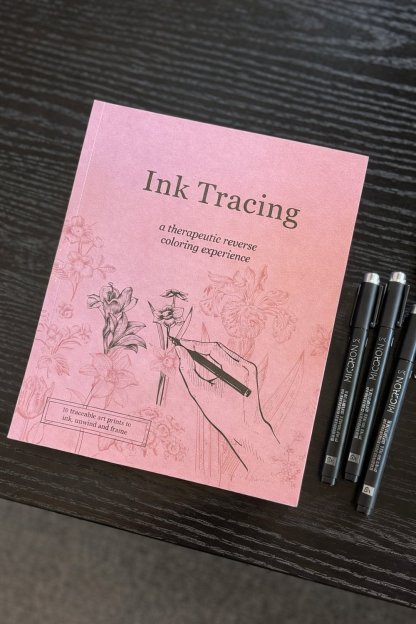 ✍️Beginner-Friendly💕Ink Tracing: A Therapeutic Reverse Coloring Experience (📚Premium Edition | Thick Paper | Easy-Tear, Frame-Ready Pages)
