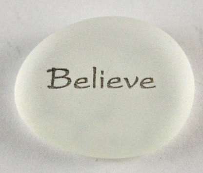 🌊100% Hand-carved💖 Inspirational Sea Glass Stones in a Jar – Words of Calm & Courage