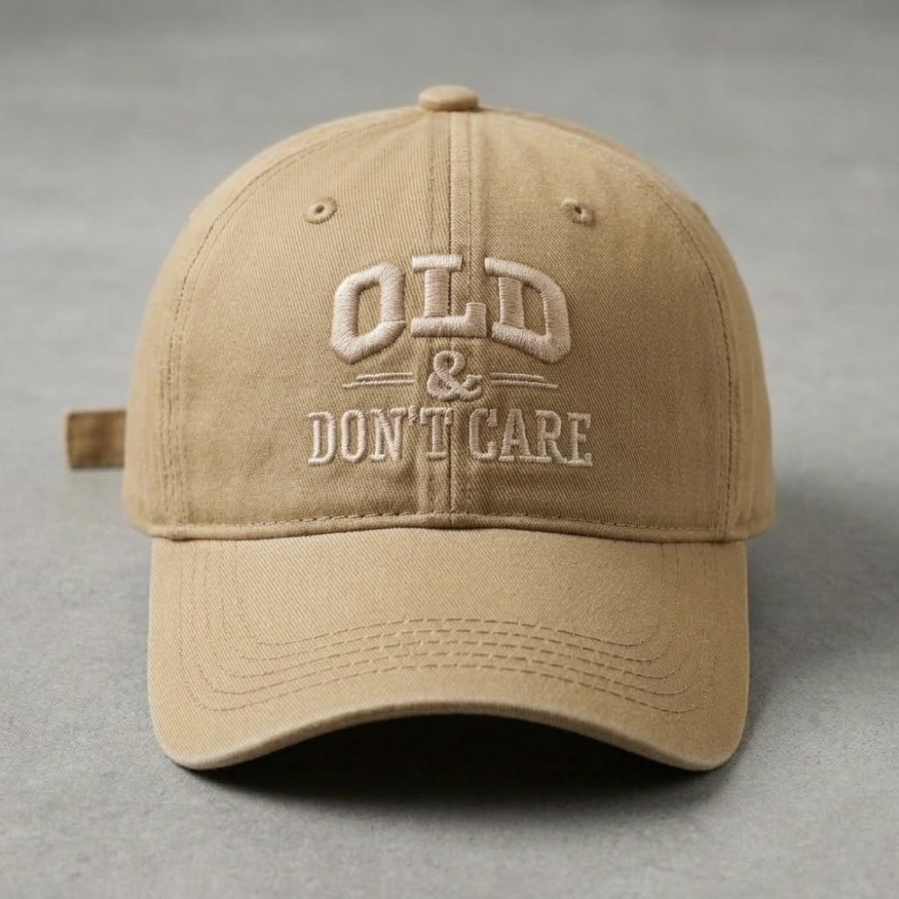 "OLD & DON'T CARE" Baseball Cap –  Adjustable Cap for Men, Perfect Gift For Dad Low Profile Dad Hat