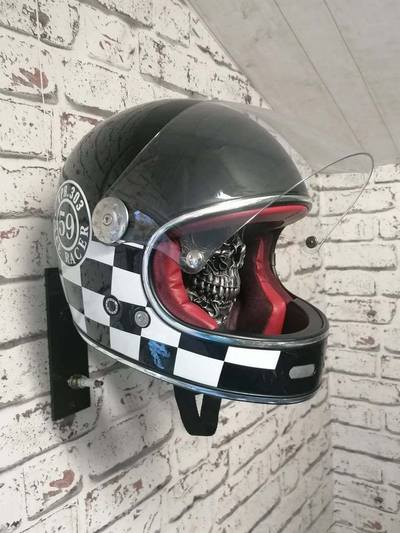 LAST DAY 70% OFF - 🏴‍☠️Motorcycle Helmet and Jacket Skull Holder