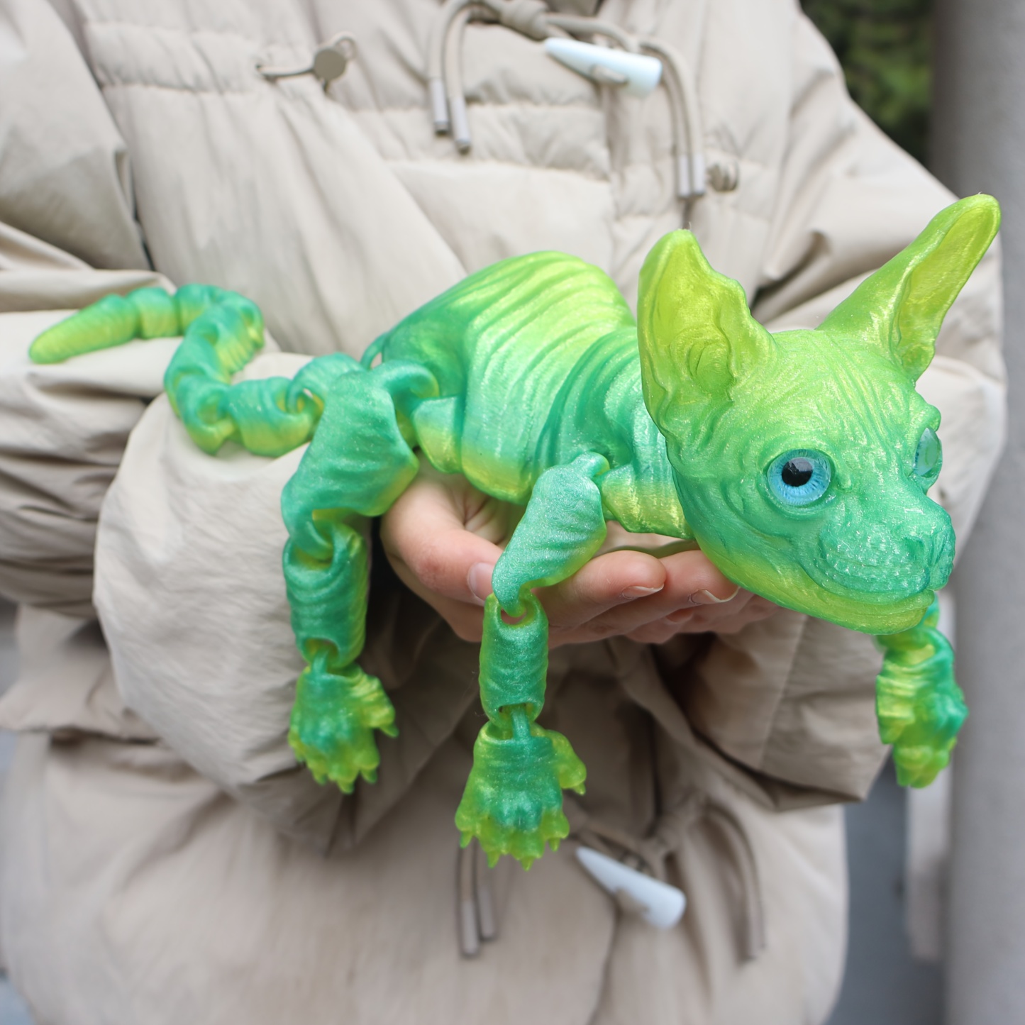 23cm/9.06inch 3D Printed Articulated Cat Figure