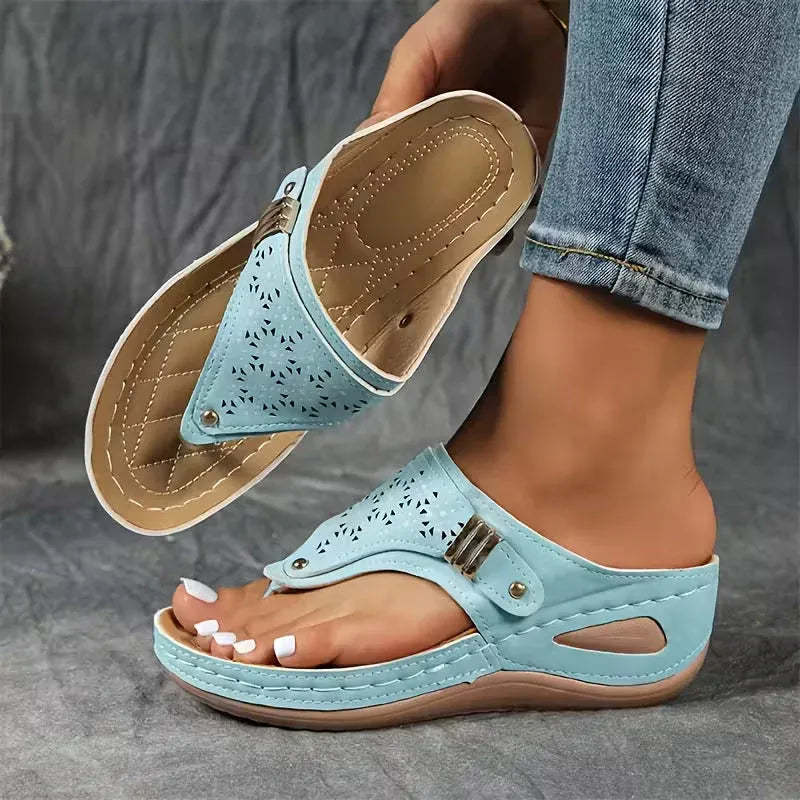 Comfort Cutout Thong Sandals