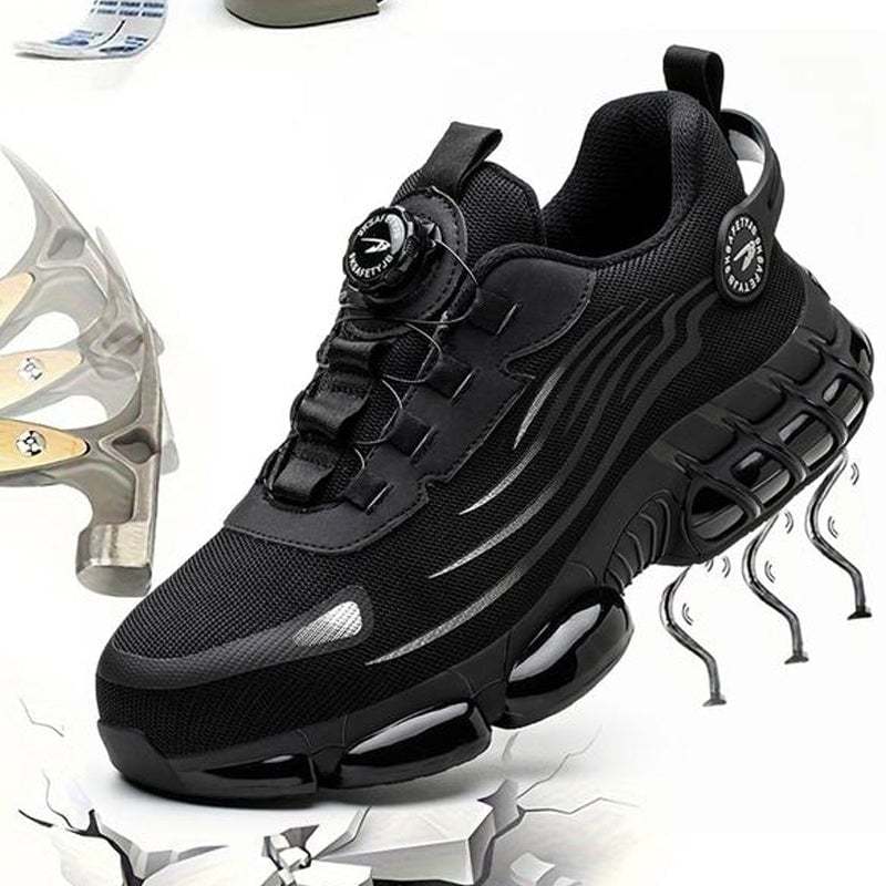Smash-Proof Safety Shoes with Swivel Button