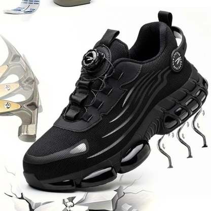 Smash-Proof Safety Shoes with Swivel Button
