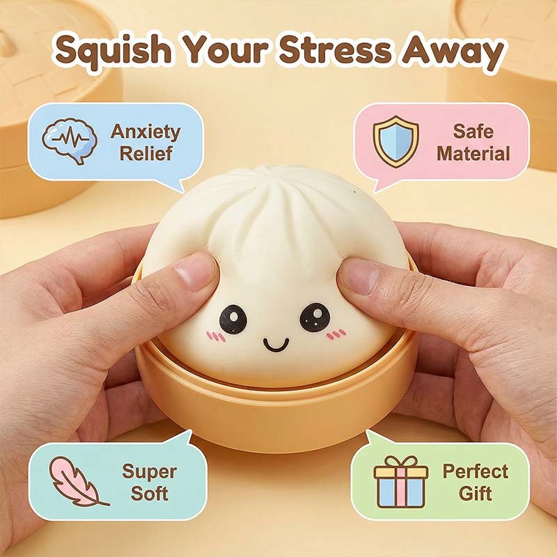 🏆Only $11.99 Promotion! Expressive Dumpling Squishy - Blind Box, Mysecret Bun Fidget Toy