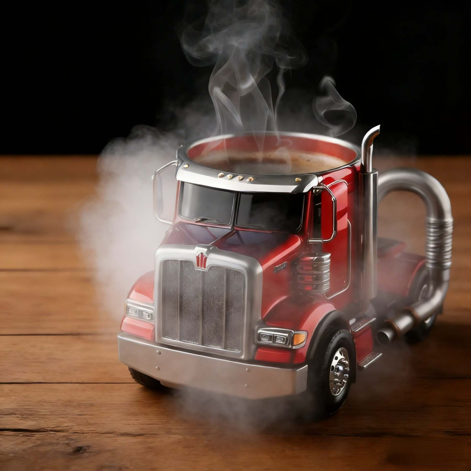 Durable Semi-Truck Shaped Coffee Mug – Handcrafted Resin Mug for Famil
