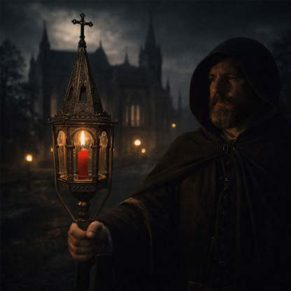 Antique Gothic Candle Lantern