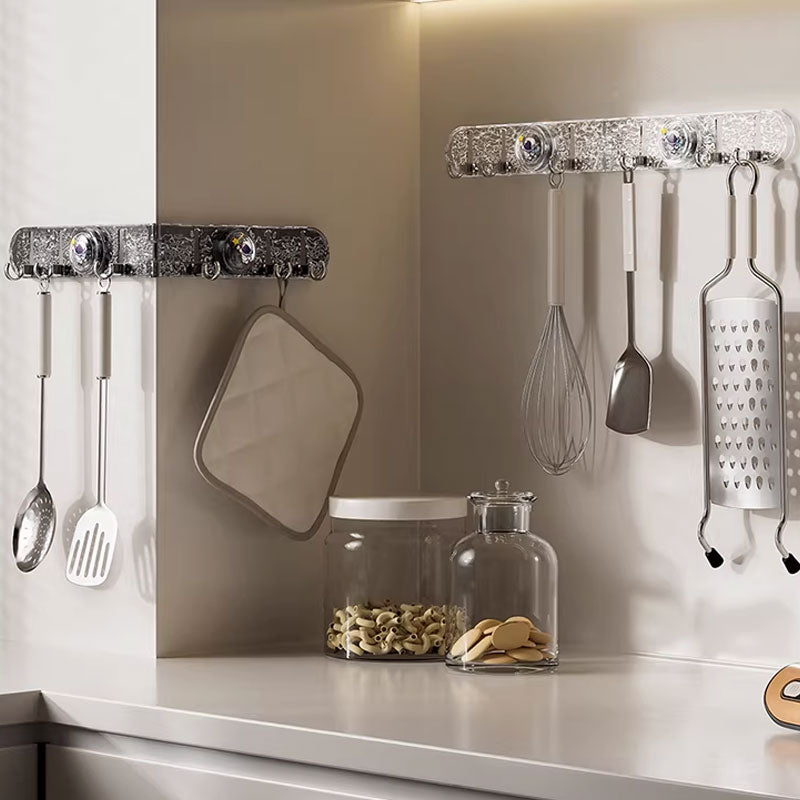 Foldable Suction Corner Multi-Hook Rack: Waterproof & Rust-Resistant, Space-Saving Design