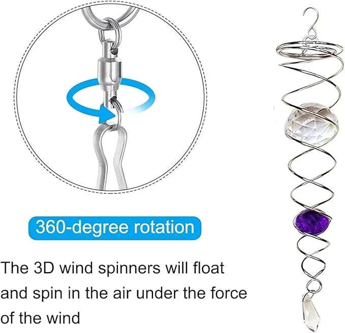 🔥 Last Day Sale Price |✨ Handmade Sacred Journey Spiral Crystal (14 inches Length)