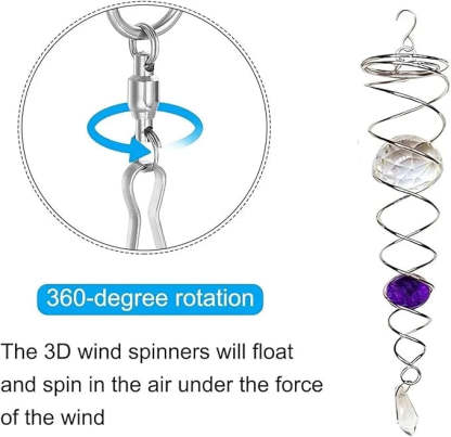 🔥 Last Day Sale Price |✨ Handmade Sacred Journey Spiral Crystal (14 inches Length)