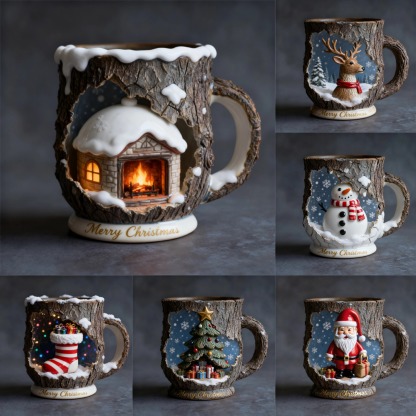 Christmas Themed Mugs Collection