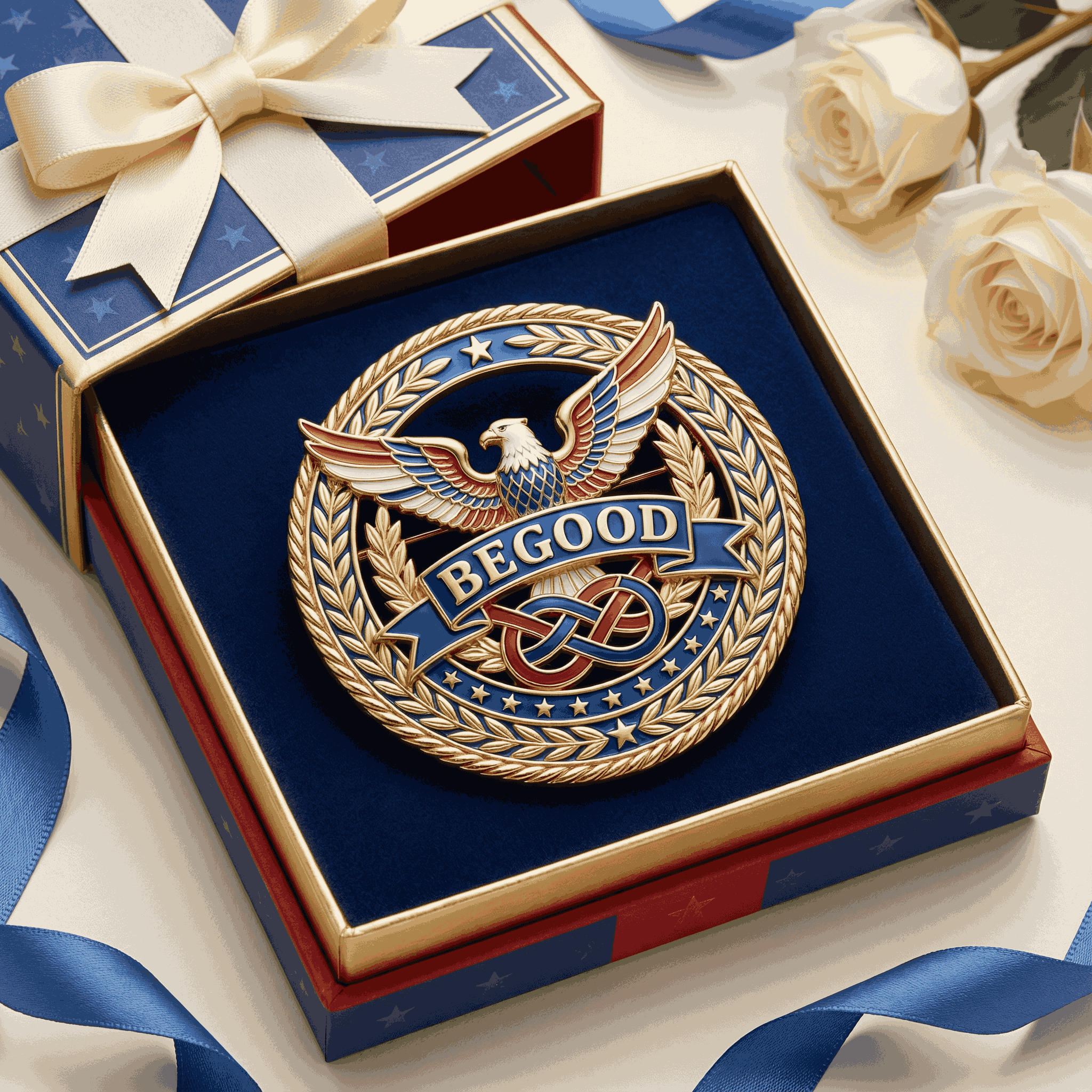 Patriotic "Be Good" Eagle Pin – Wear Your Values with Pride! 🇺🇸🦅