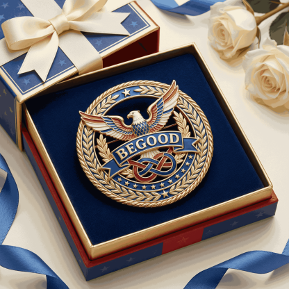 Patriotic "Be Good" Eagle Pin – Wear Your Values with Pride! 🇺🇸🦅