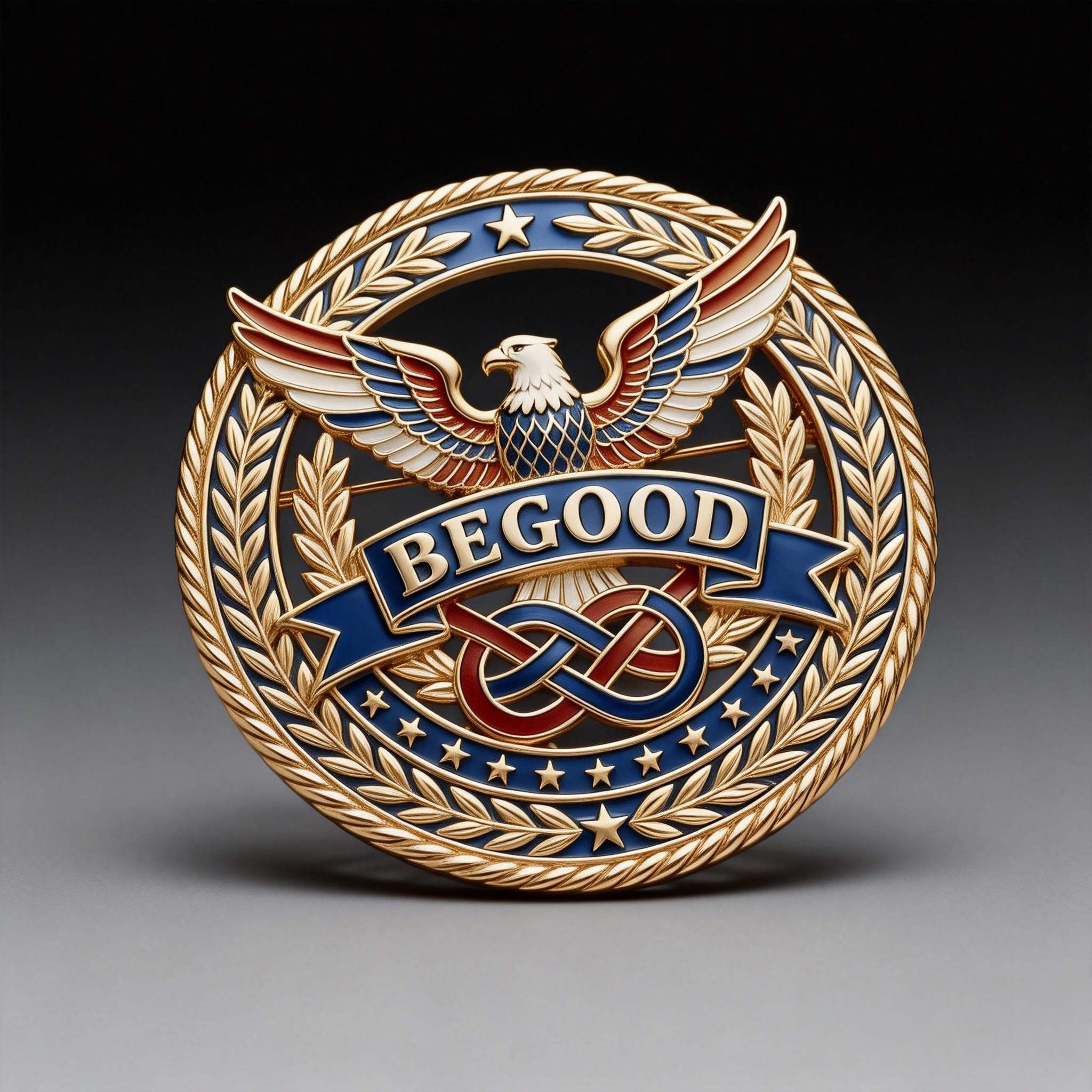 Patriotic "Be Good" Eagle Pin – Wear Your Values with Pride! 🇺🇸🦅