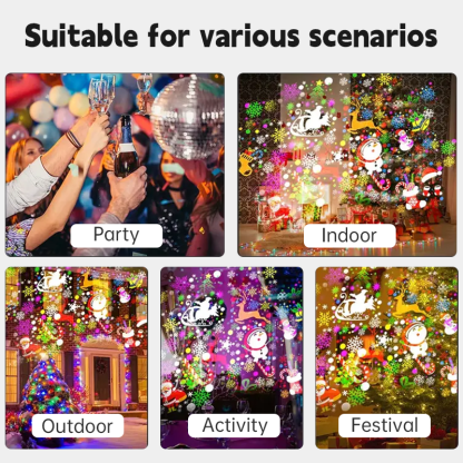 🎅LED Christmas Projection Lamp-16 Patterns of Pure Holiday Magic!🎄✨