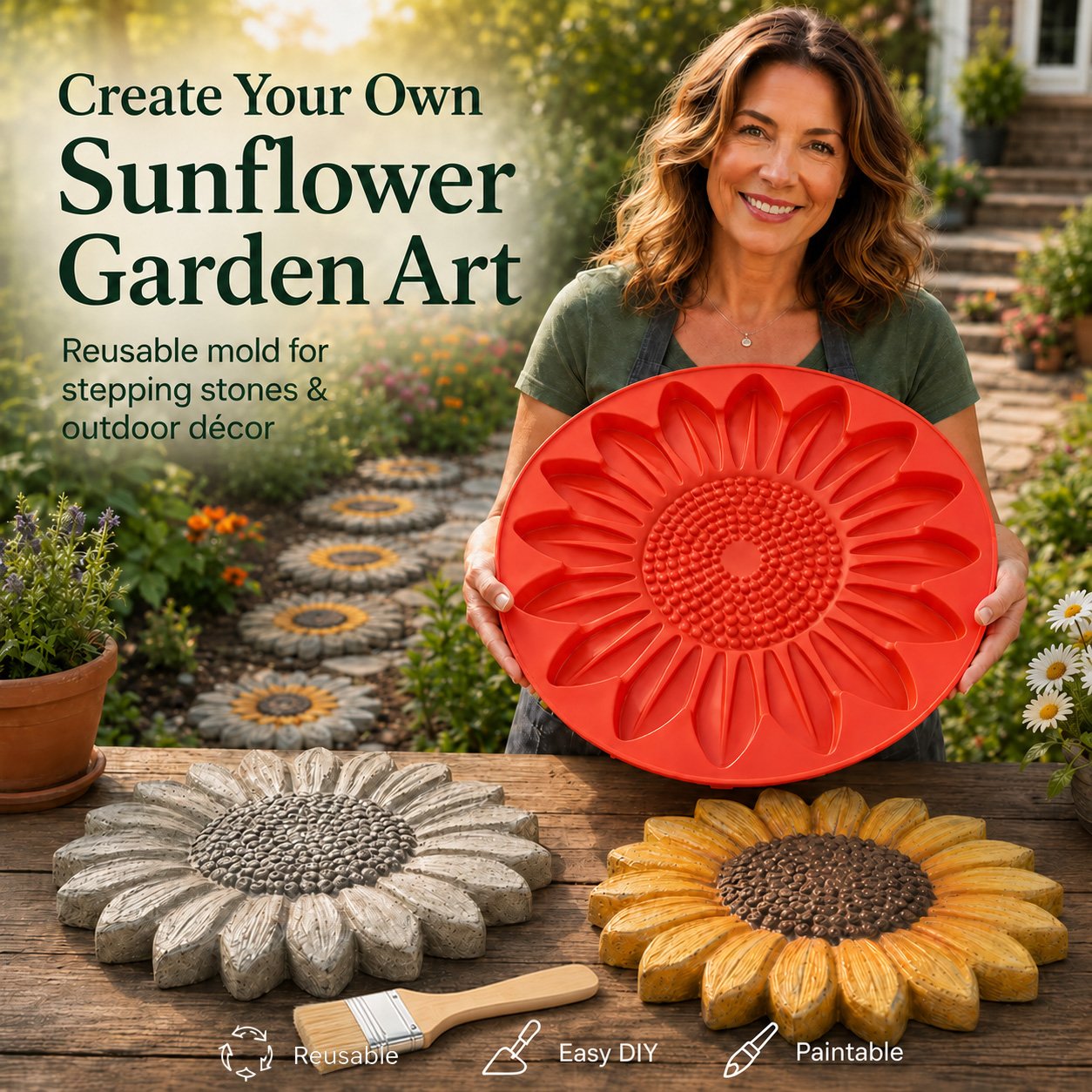 💥 LAST DAY 50% OFF - 🌻 Reusable Garden Art Mold – Make Your Garden Truly One of a Kind
