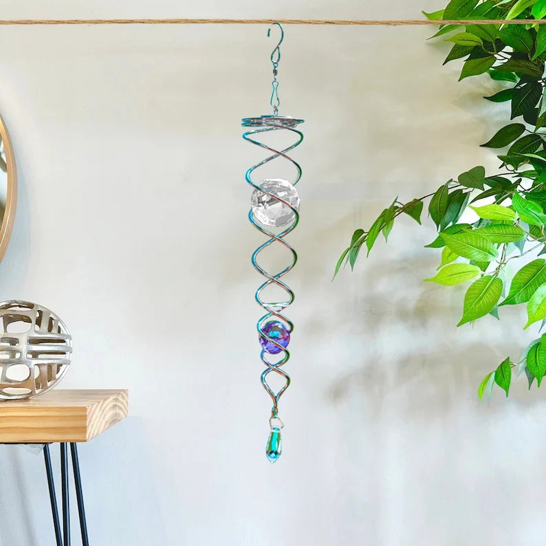 🔥 Last Day Sale Price |✨ Handmade Sacred Journey Spiral Crystal (14 inches Length)