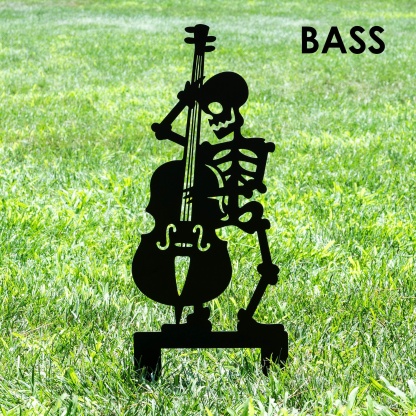 🔥LAST DAY 49% OFF - Halloween Musician Skeleton Yard Stakes Garden Signs