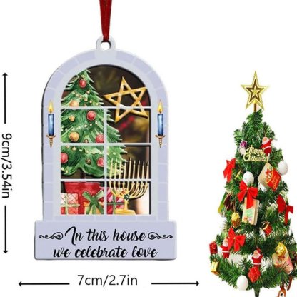 Christmas Hanukkah Acrylic Ornament