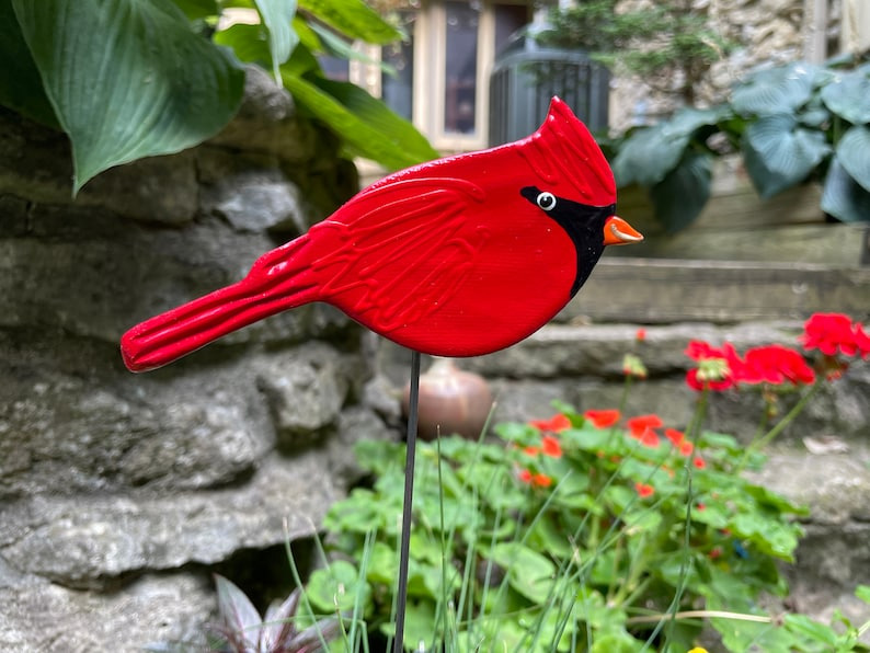 Red bird garden decoration items
