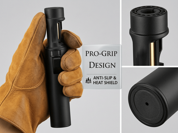 Portable Torch Lighter-🔥 1300°C of Pure Power – Windproof, Refillable & Ready for Anything! 💨🍳🏕️