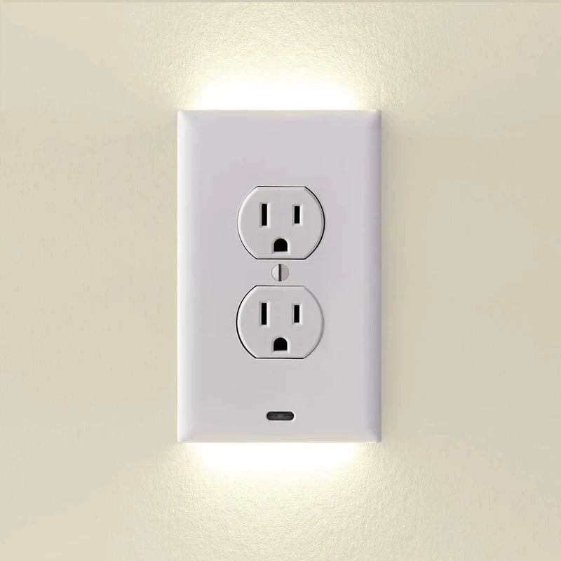 Outlet Cover with Integrated LED Night Light