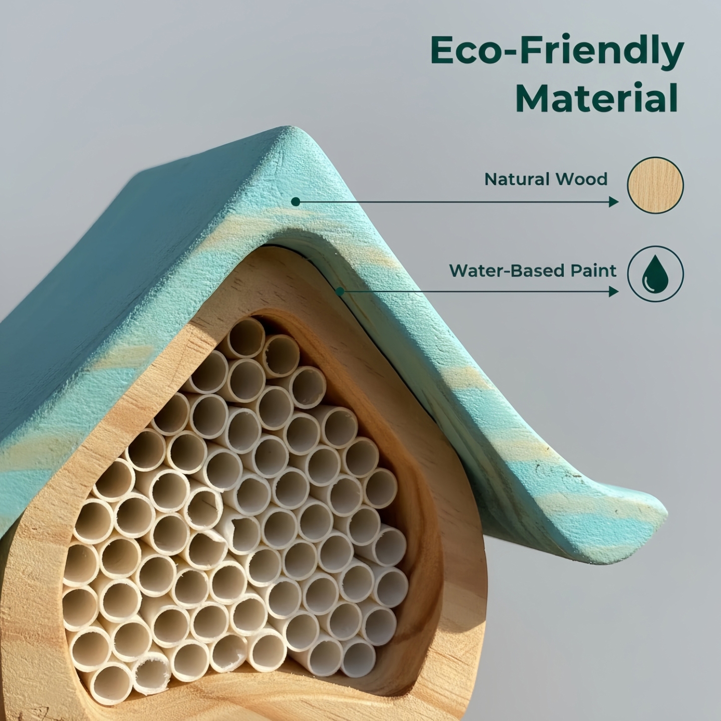 Colored Handcrafted Bee Hotel for a Sustainable Garden