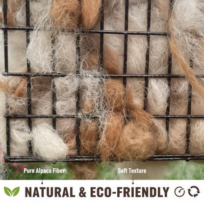 Alpaca Wool Bird Nesting Material Feeder