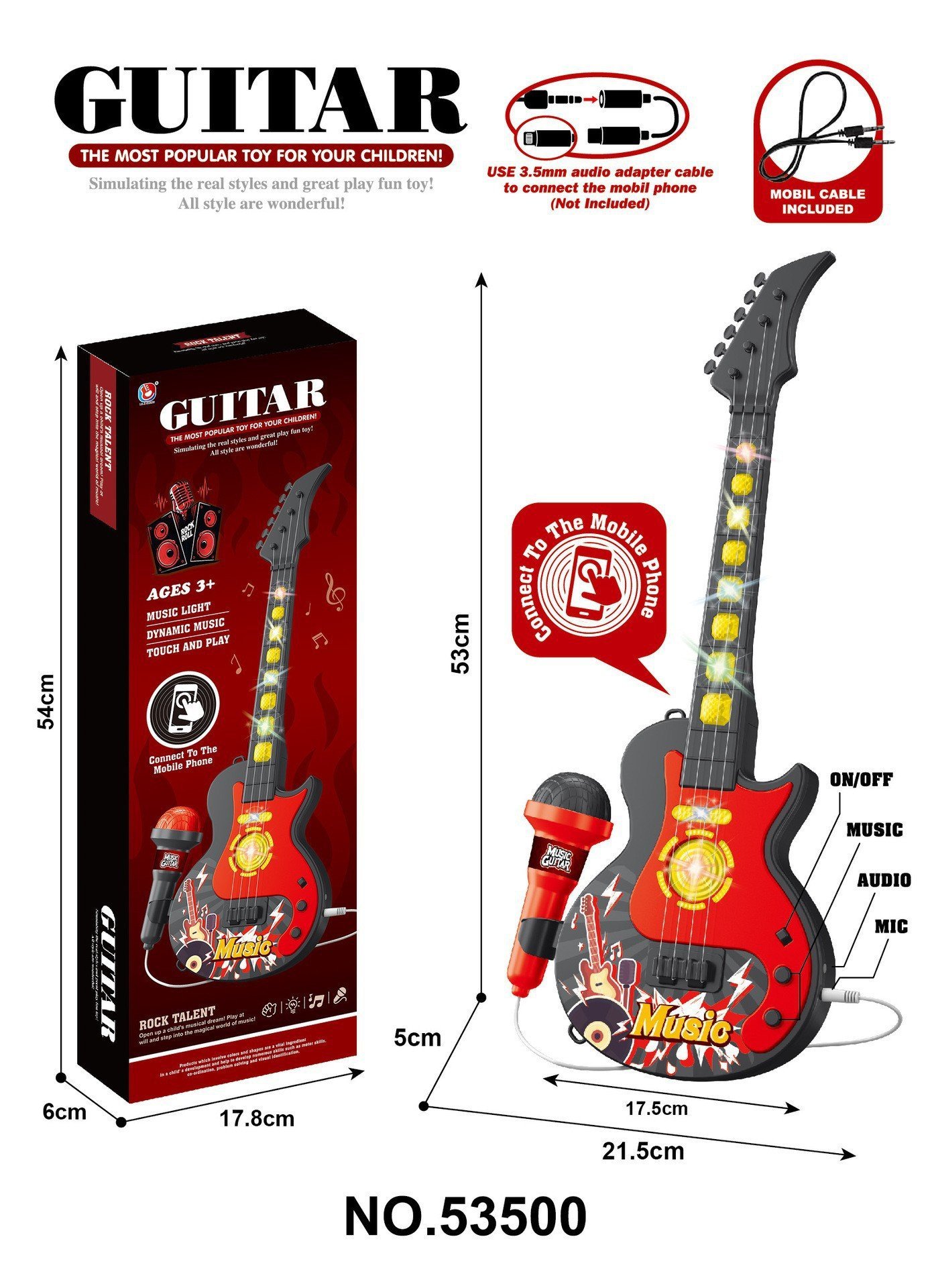 🎄Christmas Sale 49% OFF! 🎤Microphone Toy, Karaoke Machine Toy with Light🎁Perfect Gift for Children🎁