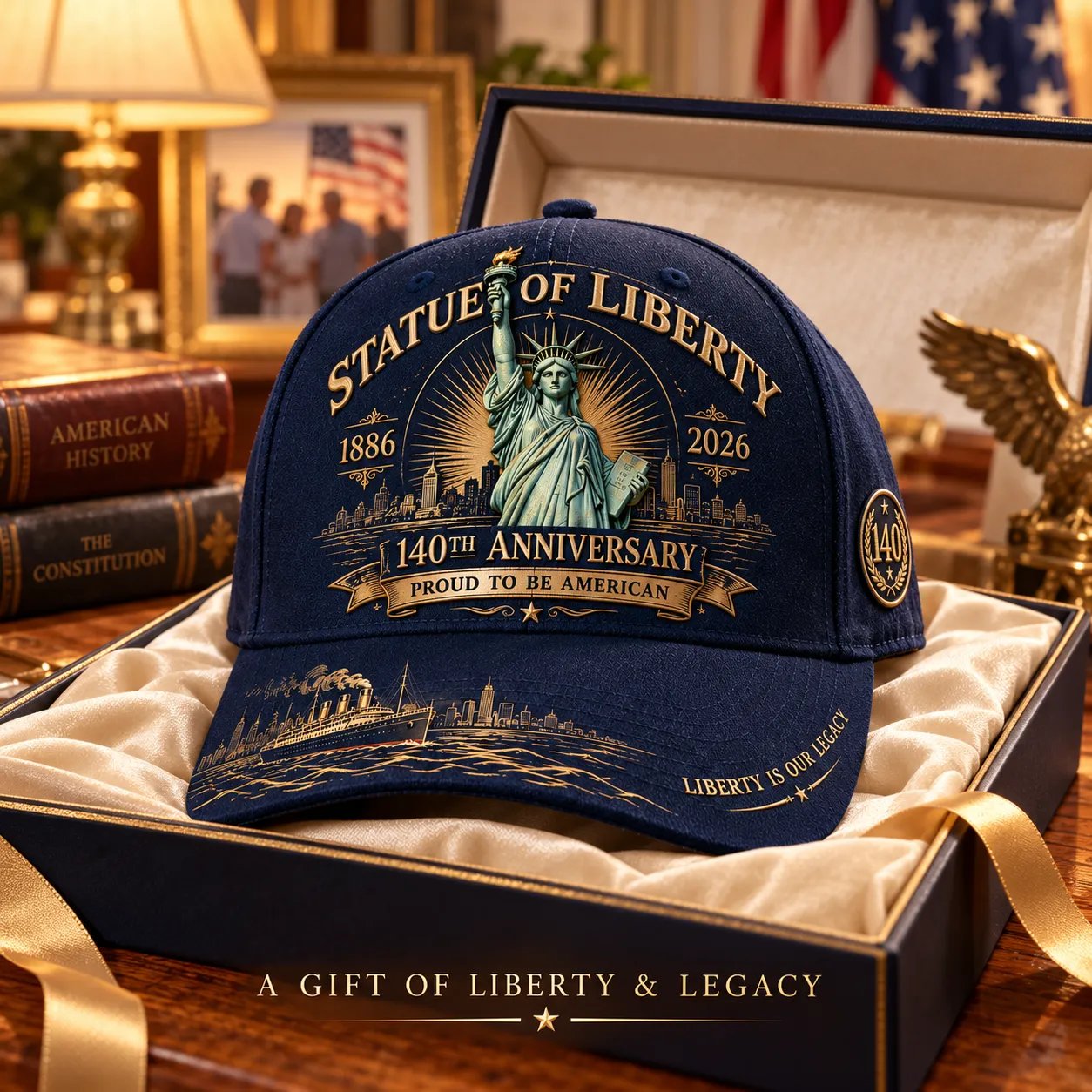 Statue of Liberty 140th anniversary cap final view